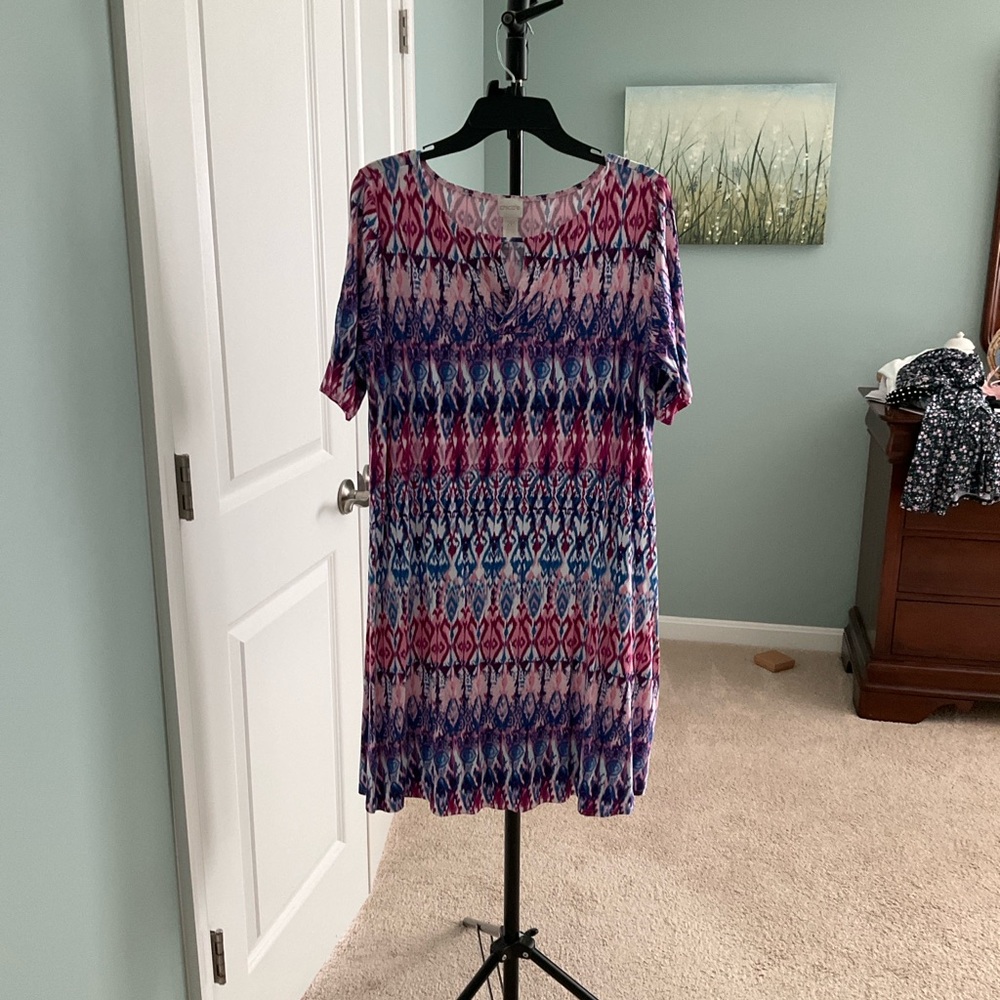 Chico's Multicolor Patterned Dress - Picture 5 of 8